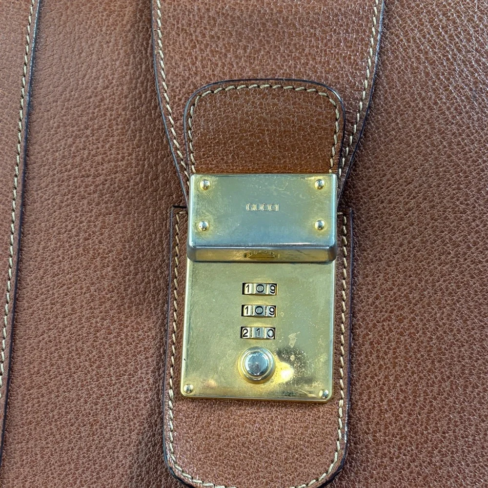 Gucci Brown Leather Briefcase